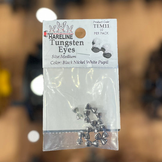 Hareline Tungsten Eyes with Pupil