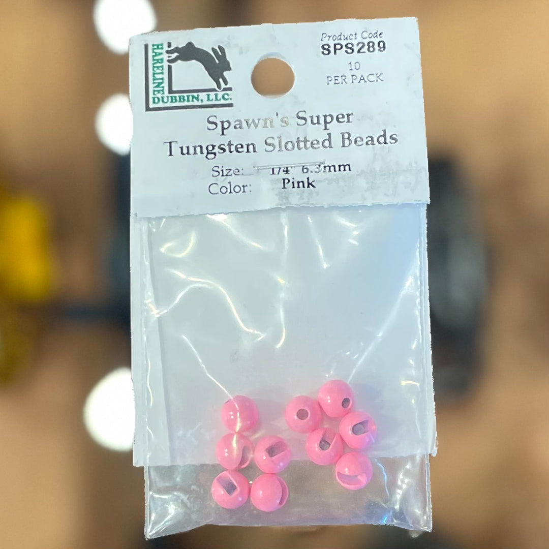 Spawn's Super Tungsten Slotted Beads - 1\4" 6.3mm