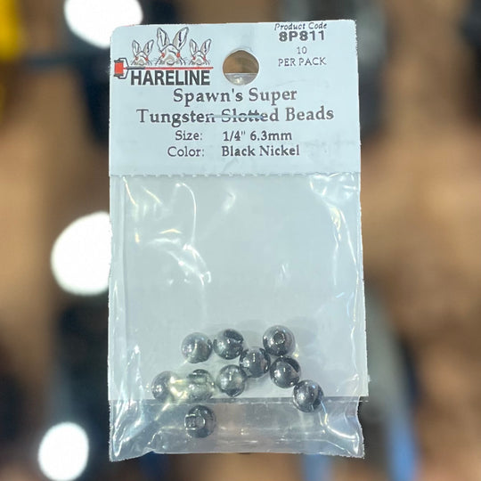 Spawn's Super Tungsten Slotted Beads - 1\4" 6.3mm