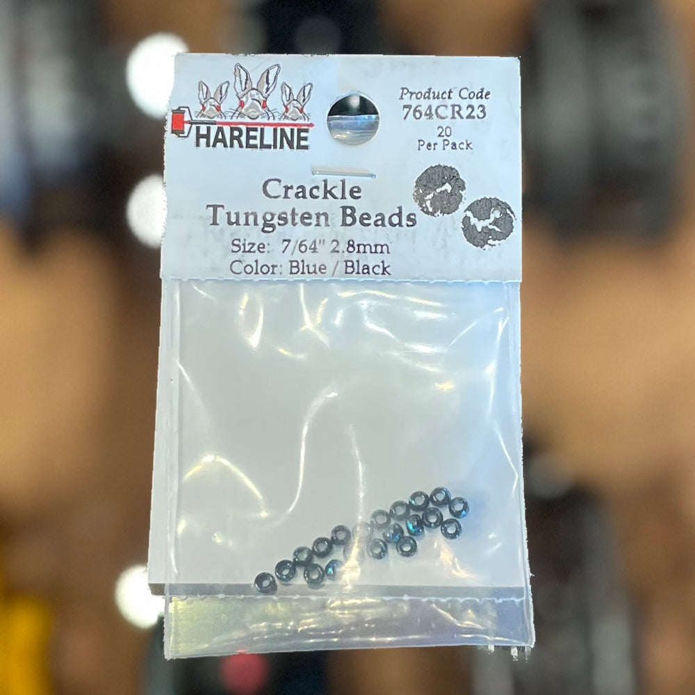 Hareline 7/64" Crackle Tungsten Beads