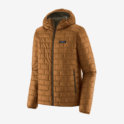 Patagonia Men's Nano Puff Fitz Roy Trout Hoody- Shelter Brown