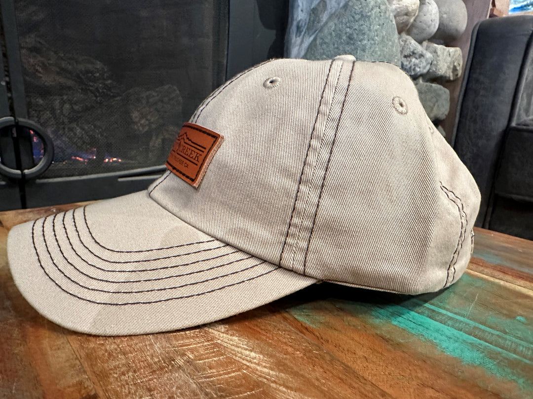 TCO Classic Strapback With Accent Stitching- Leather Logo