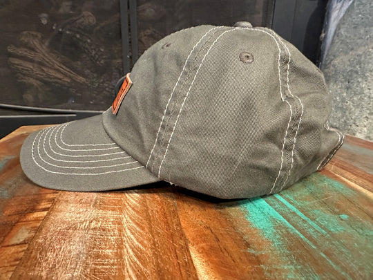 TCO Classic Strapback With Accent Stitching- Leather Logo