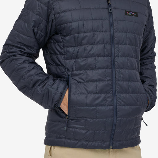 Patagonia Nano Puff Hoody W/ Fitz Roy Trout- Smolder Blue