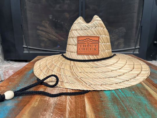 Straw Lifeguard Hat W/ Leather TCO Patch