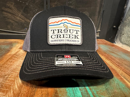 TCO Logo Trucker Hat W/ Embroidered Patch- Black/Gray